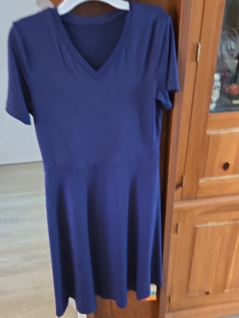 Lesson Zoo Girls' Casual V‑Neck Navy Dress